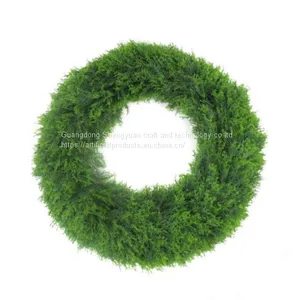 China Wholesale Plastic Wreath Artificial Wreath for Christmas Decorating thumbnail-1