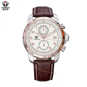 XINBOQIN Manufacturer LOGO Custom Fashion Business High Quanlity Simple Design 2018 Luxury Quartz Brand Name Stainless Steel Men's Watch thumbnail-3