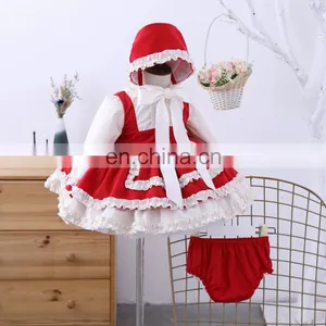 Kids Clothes Wholesale 2020 Girls Lolita Dress 3PCS Spanish Princess Dress Ball Princess Christmas Birthday thumbnail-1