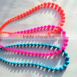 2013 Latest Design Beautiful Fashionable Beads Silicone Necklaces thumbnail-1