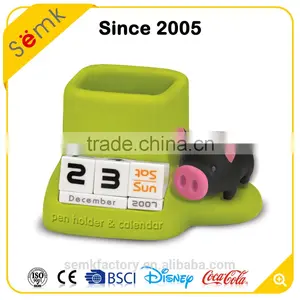 Hot Sale Cute Animal Design Pig Shape Decorative Multi Purpose Calendar Pen Holder thumbnail-3