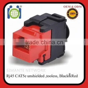 Cable Matters 10-Pack Cat5e RJ45 Punch-Down Keystone Jack in Blue and Red thumbnail-2