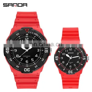 Sanda 6011L 6019G New Mens Ladies Quartz Wrist Watches Luminous Water Proof Fashion Couple Watch Set thumbnail-2