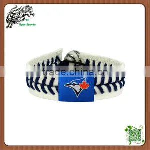 TORONTO BLUE JAYS Leather Sports Bracelet Handwork Bracelet thumbnail-1