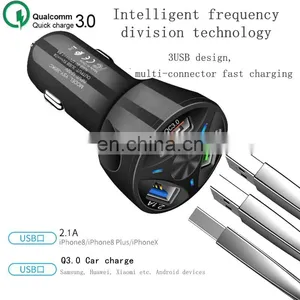 Hot Sale 5V 7A Q3.0 Car Charging Station 3 Ports Usb Fast Car Charger Universal Phone Charger thumbnail-4