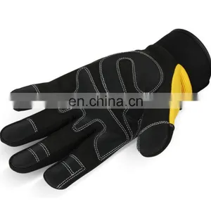 High Quality Heavy Machinery Anti Cutting Impact Work Safety Leather Gloves thumbnail-3