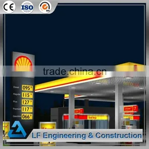 Prefabricated Stainless Steel Civil Engineering for Gas Station Canopy thumbnail-3