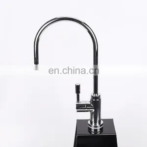 Kitchen Long Neck Brass Drinking Water Faucet Chrome Plated Wall Mounted Single Lever Cold Kitchen Tap thumbnail-5