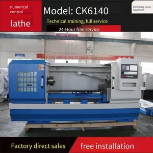 Cnc Lathe 6136, Horizontal Cnc Lathe 6136 With Hard Rail and Flat Bed thumbnail-1