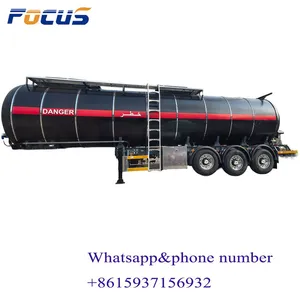 3 Axle 60cbm Fuel Tank Semi Trailer, Tri-Axle 50000L Fuel Tank Trailer 50m3 Aluminum and Steel Fuel Tank Trailer for Sale. thumbnail-2