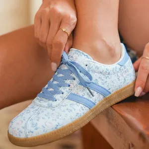 Wholesale Spring and Autumn Fashion New Women's Round Toe Walking Shoes Color Matching Casual Comfortable Shallow Mouth Thick Sole Sneaker thumbnail-1