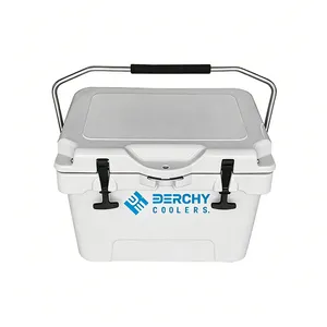 25qt Small Size Rotomolded Cooler With Aluminum Handle Leak-Proof Portable Ice Chest for Picnic Beach thumbnail-3