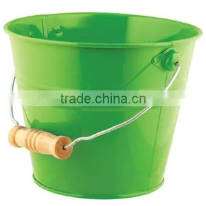 CCGB-G107 New Available Mini Metal Flower Bucket With Wooden Handle, Garden Bucket, Creative Bucket thumbnail-1