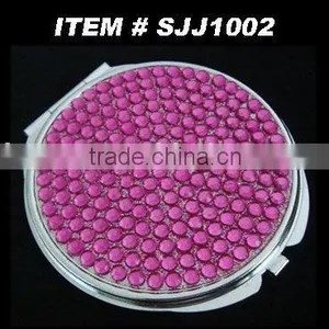 Pink Diamond-studded Compact Mirror thumbnail-1