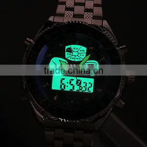 Brand New Wrist Quartz Men's Watch Sport Dual Time Watch WM007-ESS thumbnail-1