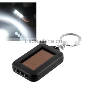 2016 New Mini Portable Solar Power LED Light Key Chain Rechargeable Energy Key Chain thumbnail-1
