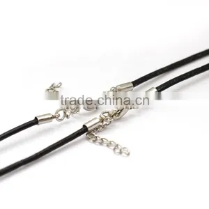 BC1130 Wholesale Fashion DIY Black Leather Necklace Chains thumbnail-3