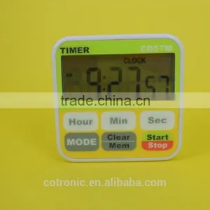 Clock With Magnet Waterproof Indoor 24-Hour Digital Electronic Kitchen Home Cook Countdown and Count Up Timer thumbnail-1