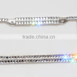 Girl Zinc Alloy License Plate Frames Diamond Crystal Bling License Plate Frame thumbnail-1