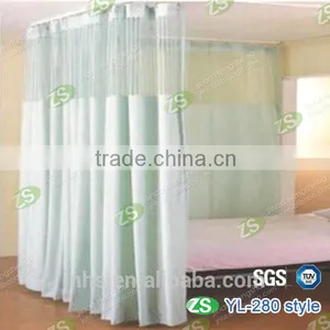 Blue Antibacterial Hospital Partition Bed Disposable Curtain With Mesh thumbnail-5