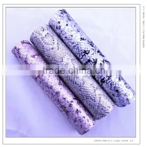 2015 Hot Sell Fashion Snake Pattern Glitter Fabric pu Leather thumbnail-3
