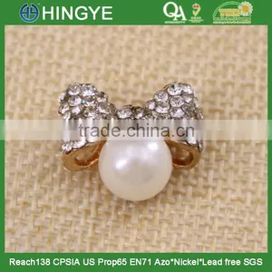 Wholesale Small Rhinestone Alloy Bow for Kids Clothing 15775-3 thumbnail-1