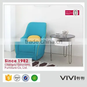 New Model Clear Round Glass Top Coffee Table thumbnail-1