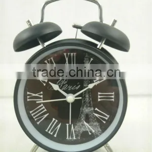 Metal Classical Black Paris Mini Bell Clock thumbnail-1