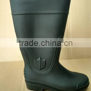 Men Clear PVC Rain Boots With Steel Toe Cap And Steel Midsole 1355 thumbnail-1