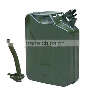 5 Gallon 20L Jerry Can Gasoline Fuel Can Steel Gas Tank Emergency Backup Green thumbnail-2