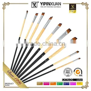 Free Sample Angular Shape Of Nylon Hair 9pcs Set Artist Brush Watercolor Brush In Stock thumbnail-1