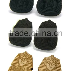 Good Quality HIP HOP WOOD Earrings Egytian Pharaoh Wooden Charm Post Pin Type thumbnail-4
