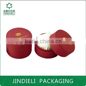Cute Round Small Red Cardboard Watch Box Packaging thumbnail-1