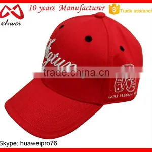 Red Cotton Chino Twill Fabric Golf Cap thumbnail-6