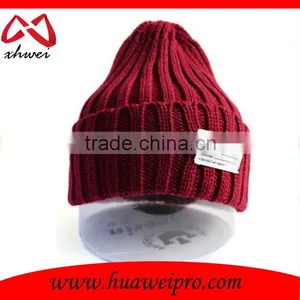 Wholesale Custom Handmade Beanie Hat With Woven Label 100% Acrylic Long Beanie thumbnail-4