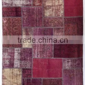 Patchwork Carpet - Vintage Rug - Handmade Contemporary Patchwork Rug thumbnail-1