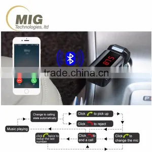 New Dual USB Port Car Pickup Bluetooth FM Transmitter MP3 Player LCD Digital Kit thumbnail-5