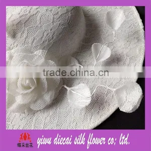Hot Butterfly Flower With Rhinestone Decoration Lady Sinamay Hat thumbnail-4