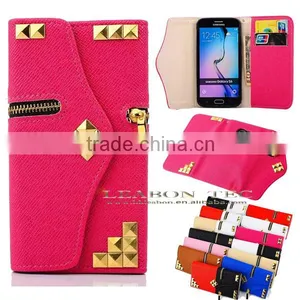New Arrival Mobile Phone Credit Card Wallet Pouch Leather Case for Samsung Galaxy S6 thumbnail-5