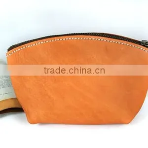 High End European Style Leather Ladies Cow Leather Cosmetic Bag thumbnail-1