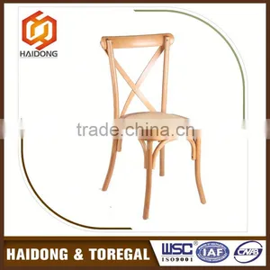 No Complain Wedding Decorations Wooden Banquet Rental Cross Back Chair thumbnail-2
