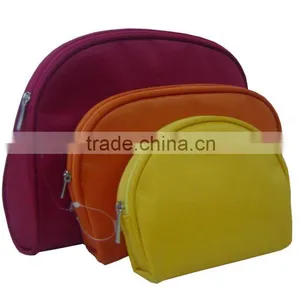 New Zipper Microfiber Travel Ladies Three-piece Cosmetic Bag Set thumbnail-1