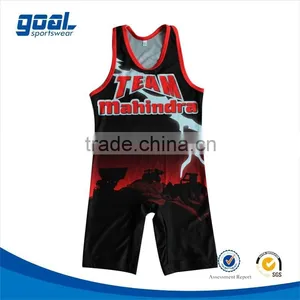 Latest Design Spandex Cheap Custom Sublimation Team Wrestling Clothing thumbnail-1
