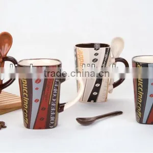 Egypt Style Ceramic Mug With Spoon thumbnail-3