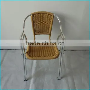 Double Tube Aluminum Rattan Chair thumbnail-1