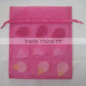 HOT SALE! Fushia Organza Fabric Gift Packaging Bag thumbnail-1