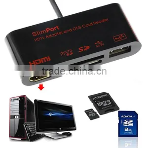 Micro USB OTG Sd Tf HUB Card Reader MHL to Hdm i Hdtv Adapter Connection Kit for Samsung Galaxy S5 S3 S4 Note2 Note3 Note4 thumbnail-2