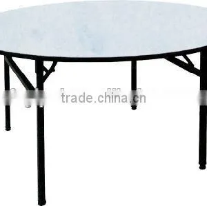 White Restaurant Table Pvc Round Folding Table YT15 thumbnail-3