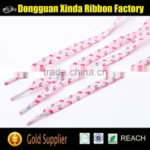 Hot Sale Customized Printed Satin Ribbon Shoelaces thumbnail-2