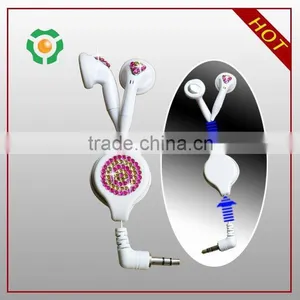 2015 Customized Promotion Earphone Retractable Ear Buds thumbnail-1